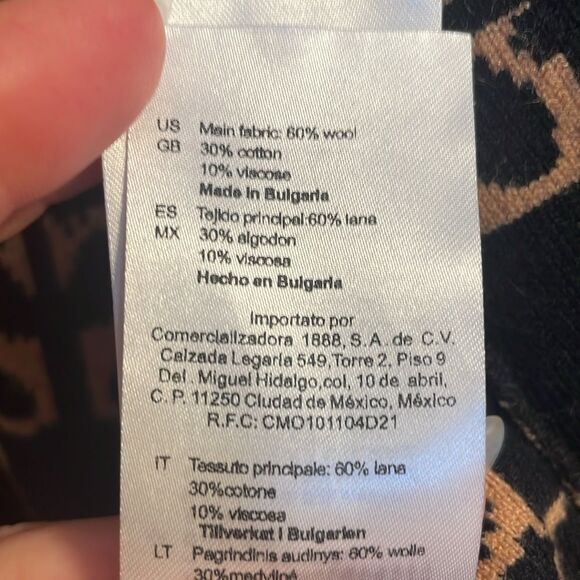 Sandro Ron Oversized Jacquard Logo Cardigan - Picture 6 of 7